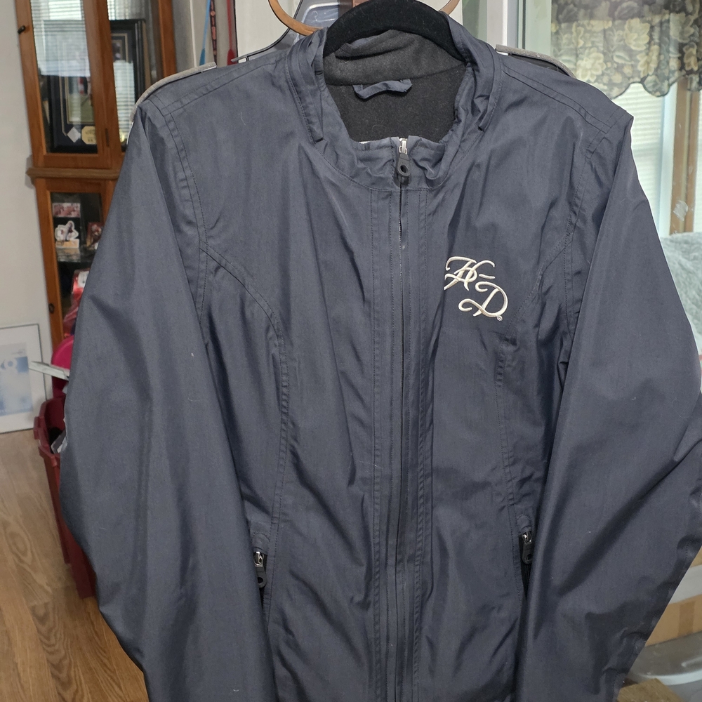 Harley-Davidson Black Windbreaker Jacket - Picture 2 of 10